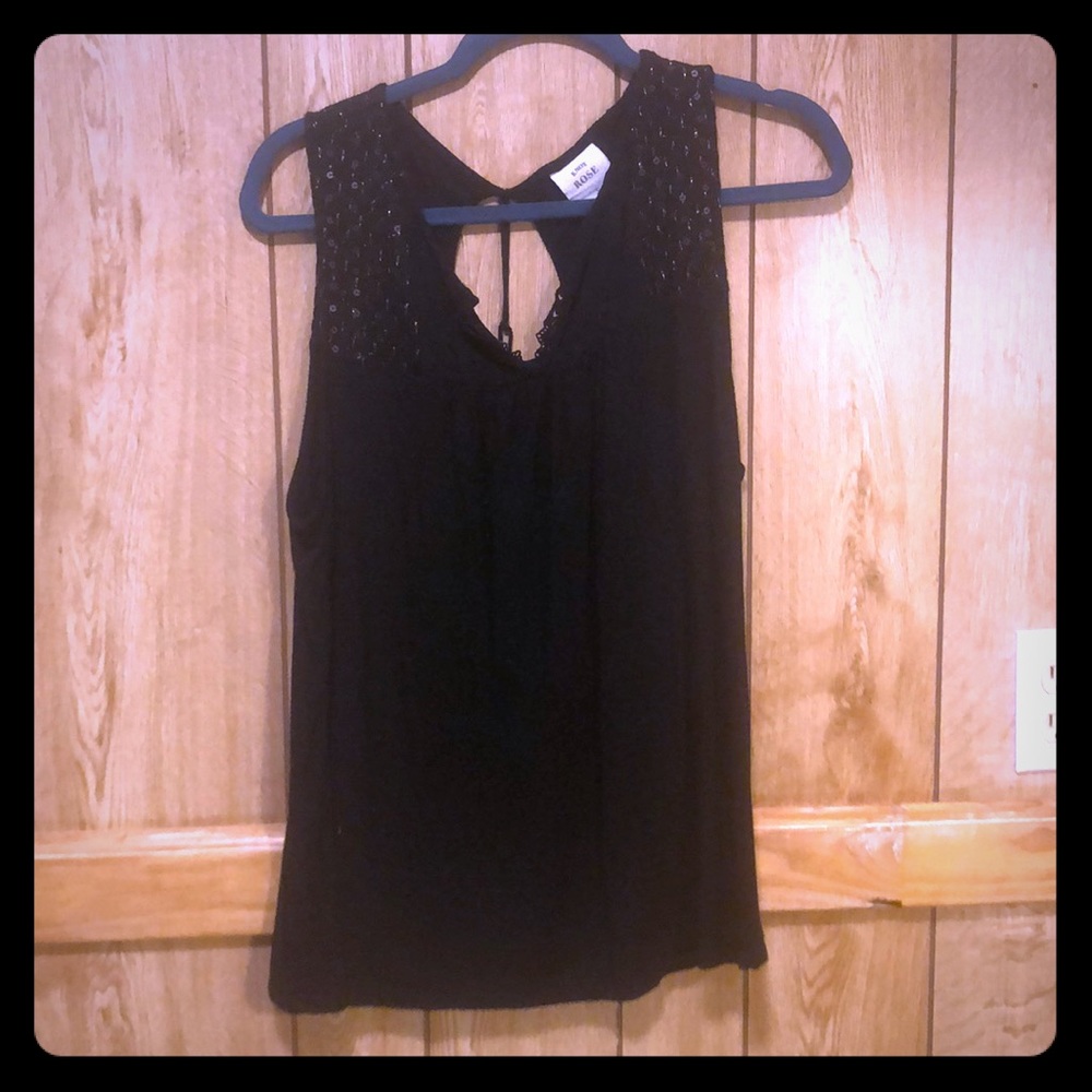 Knox Rose black sleeveless tank